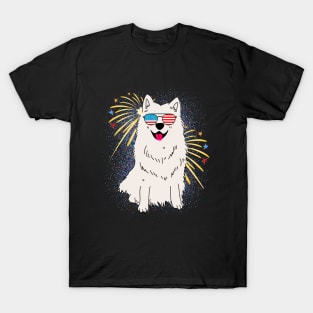 Cool Dog USA flag Patriotic 4th July independence day coolest shirt for july forth T-Shirt